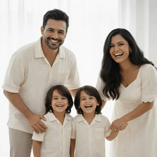 HANNA, LUCAS & NOAH (SET OF 2) OFF-WHITE FAMILY COMBO SET