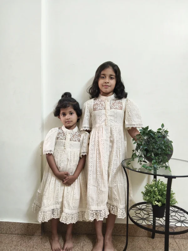 ESTHER SCHIFFLI EMBROIDERED KIDS DRESS