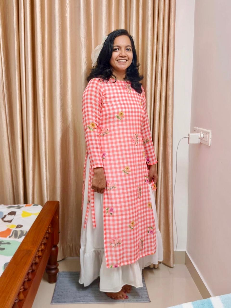 Neethu Antony wearing Zerah Designs